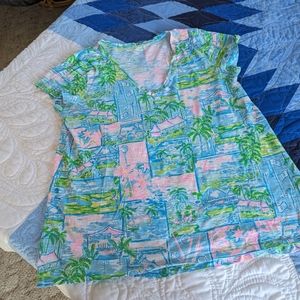 Lilly Pulitzer gold tee